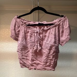 Womens small off the shoulder crop top